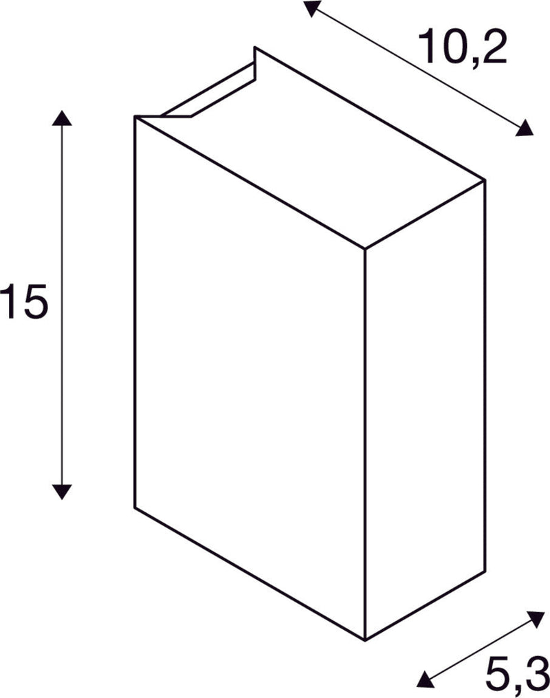 QUAD 2 XL, wall light, LED, 3000K, IP44, square, up/down, anthracite, 3.2W
