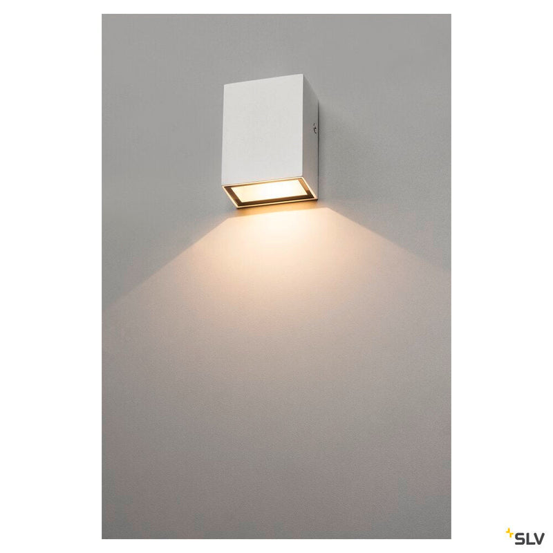 QUAD 1, wall light, LED, 3000K, IP44, square, white, 4.6W