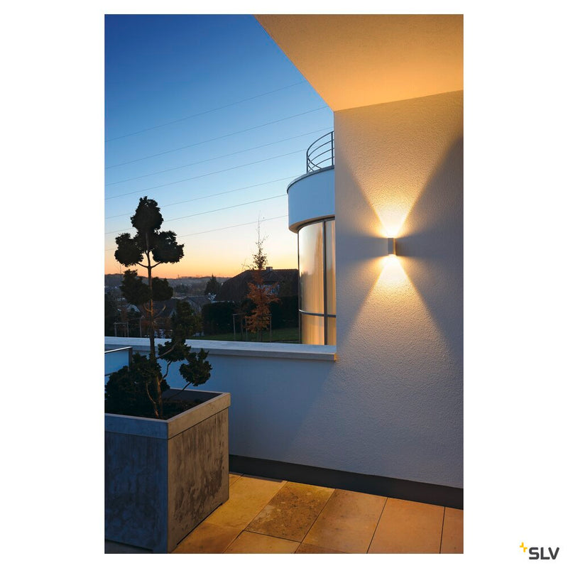 QUAD 2, wall light, LED, 3000K, IP44, square, up/down, white, 6W