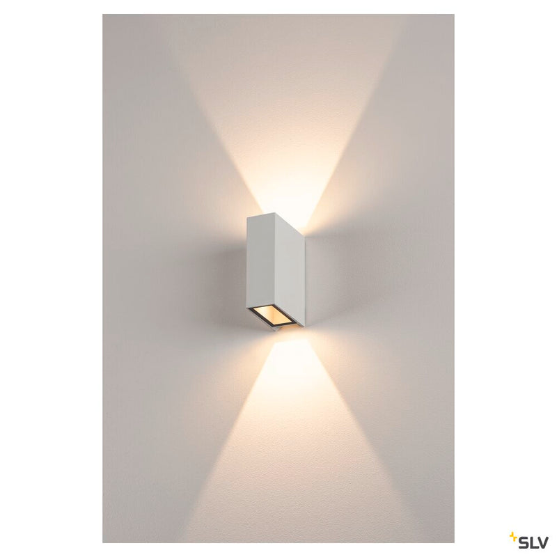 QUAD 2, wall light, LED, 3000K, IP44, square, up/down, white, 6W