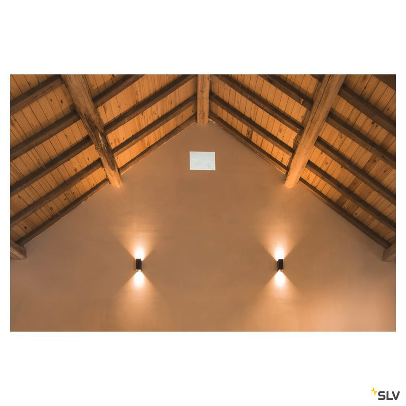 QUAD 2, wall light, LED, 3000K, IP44, square, up/down, anthracite, 6W