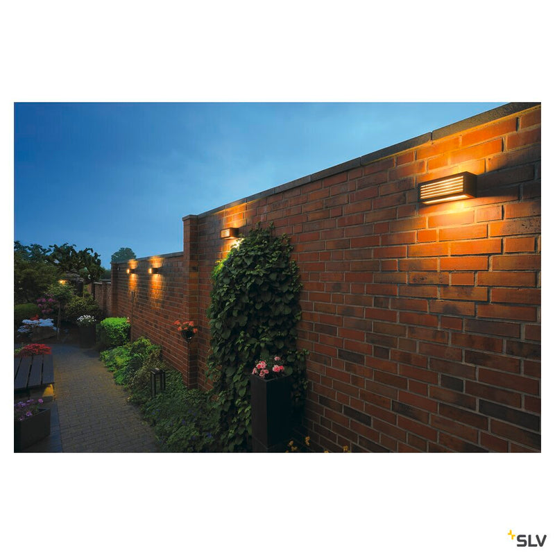 BOX-L, outdoor wall light, TC-(D,H,T,Q)SE, IP44, square, anthracite, max. 18W