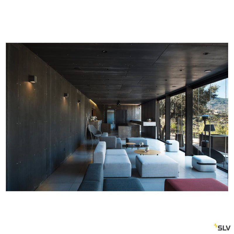 SITRA CUBE, outdoor wall light, TCR-TSE, IP44, anthracite, max. 18W