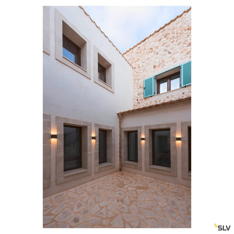SITRA CUBE, outdoor wall light, TCR-TSE, IP44, rust, max. 18W