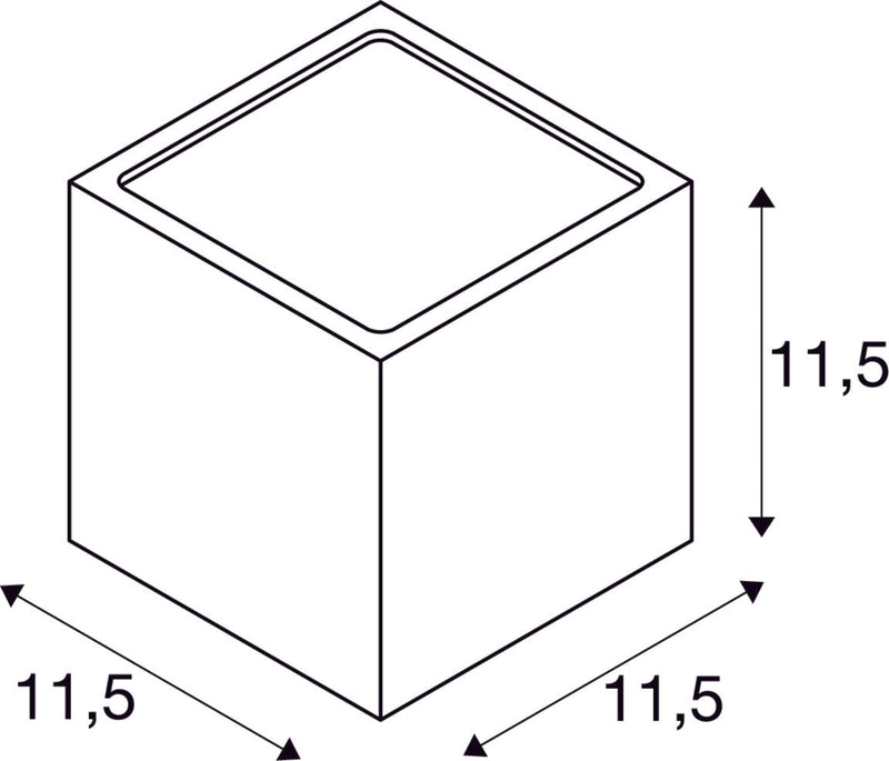 SITRA CUBE, outdoor wall light, TCR-TSE, IP44, rust, max. 18W