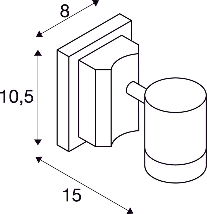MYRA WALL, outdoor wall and ceiling light, single-headed, QPAR51, IP55, anthracite, max. 50W