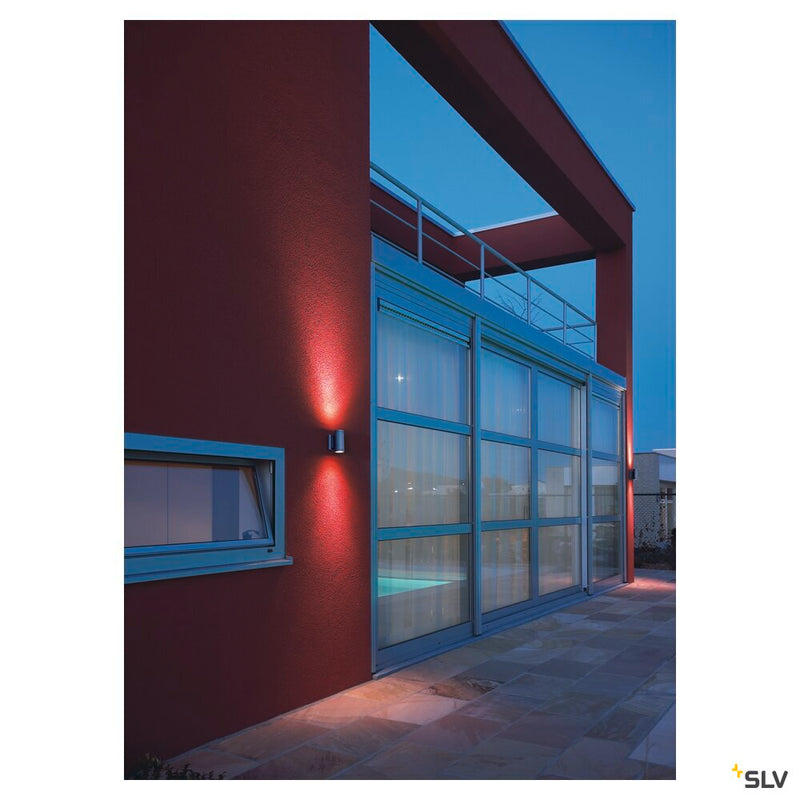 MYRA, outdoor wall light, QPAR51, IP55, up/down, silver-grey, max. 70W