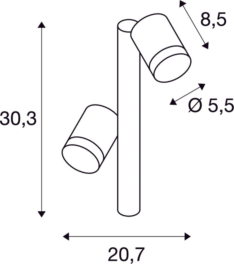 HELIA, outdoor floor stand, double-headed, LED, 3000K, IP55, anthracite, 16W, optional spike luminaire