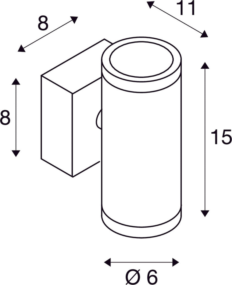 ASTINA STEEL, outdoor wall light, QPAR51, IP44, round, stainless steel 304, max. 70W