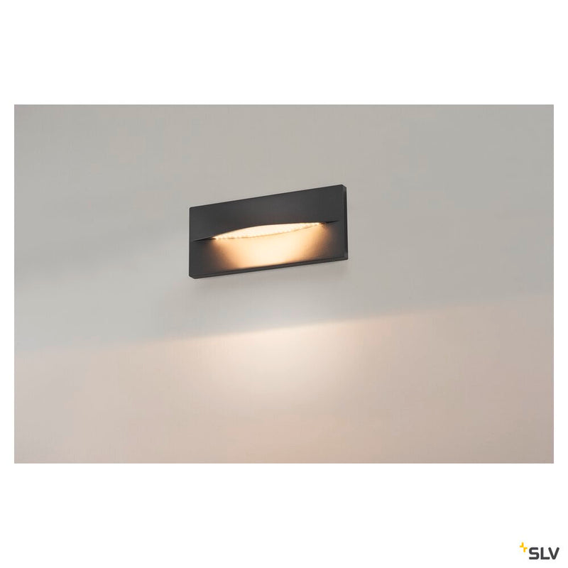 ADI, outdoor recessed wall light, LED, 3000K, IP55, anthracite, 15,4W