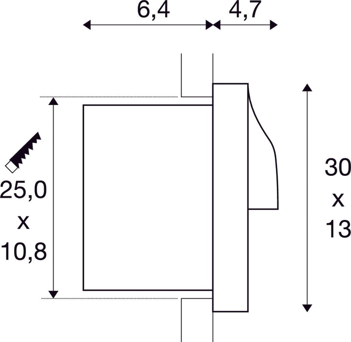 ADI, outdoor recessed wall light, LED, 3000K, IP55, anthracite, 15,4W