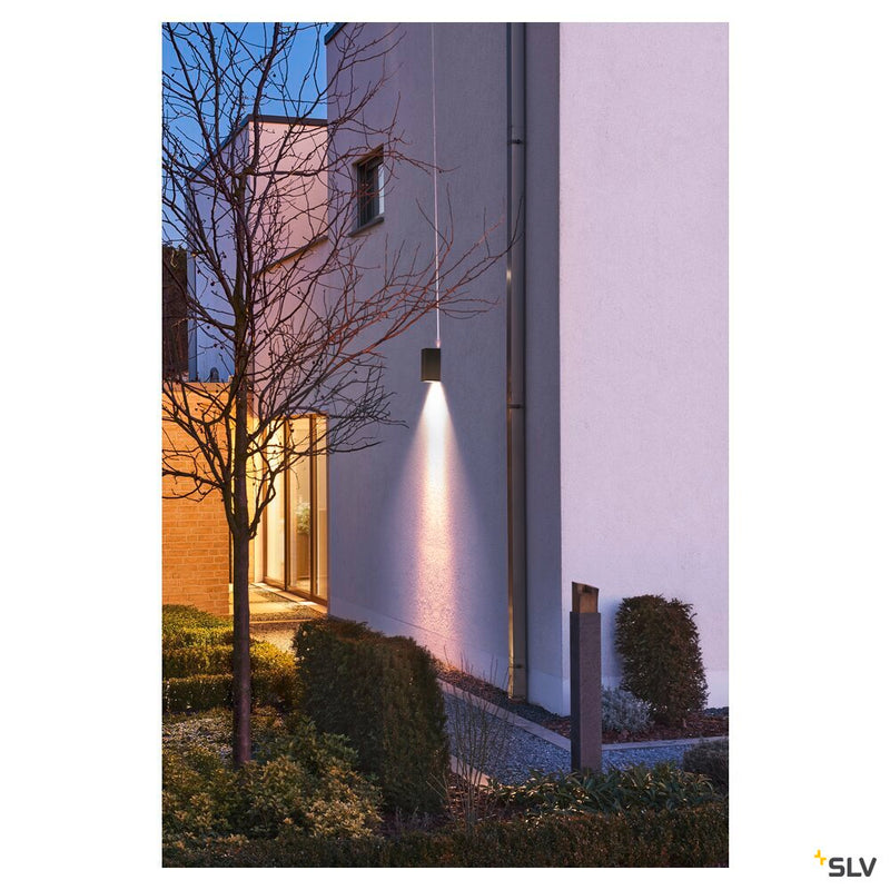 BIG THEO WALL, outdoor wall light, double-headed, LED, 3000K, Flood up/Beam down, silver-grey, W/H/D 13/29/13.5 cm