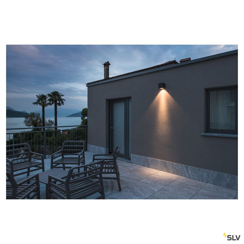 BIG THEO WALL, outdoor wall light, Flood down, LED, 3000K, anthracite, W/H/D 13/14/13.5 cm