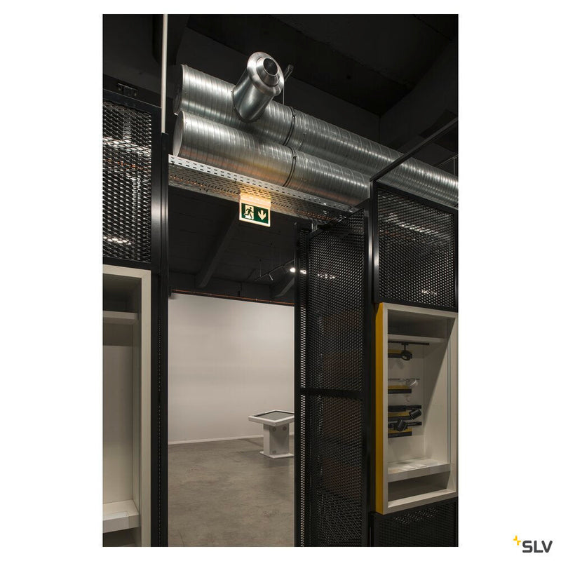 P-LIGHT 27, wall and ceiling light, emergency exit light, LED, 6000K, white, L/W/H 26.5/4.5/21 cm, 3,5W