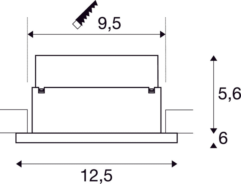 P-LIGHT, recessed fitting, LED, 6000K, round, white, 5W