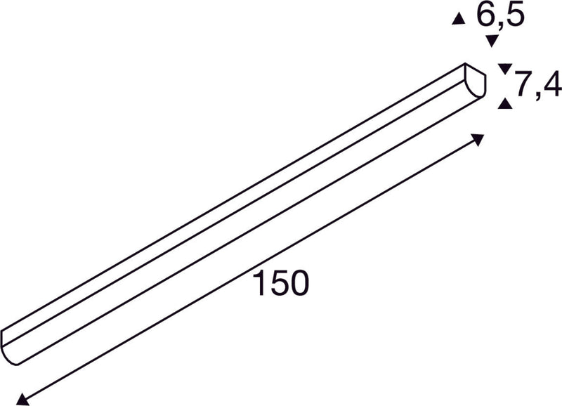 BENA, ceiling light, LED, 3000K, white, L/W/H 150/6.5/7.4 cm