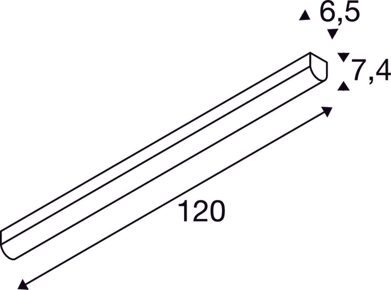 BENA, ceiling light, LED, 4000K, white, L/W/H 120/6.5/7.4 cm